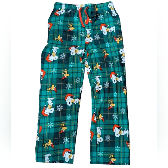 Peanuts Snoopy Christmas Fleece PJ Pants medium - Picture 1 of 4